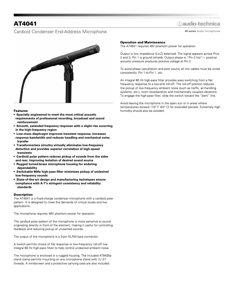 Imagen de la primera página del manual del dispositivo AT4041