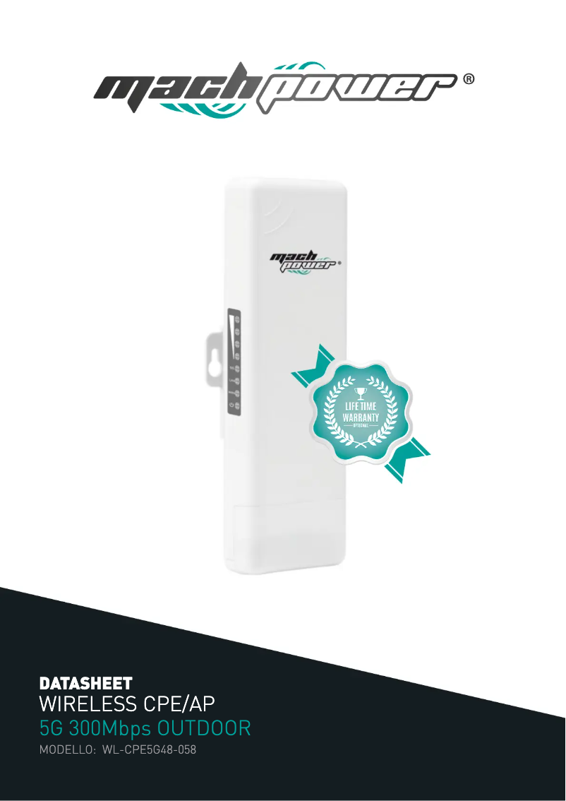 Imagen de la primera página del manual del dispositivo WL-CPE5G48-058