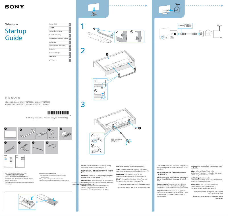 Imagen de la primera página del manual del dispositivo Bravia KDL-32R300C