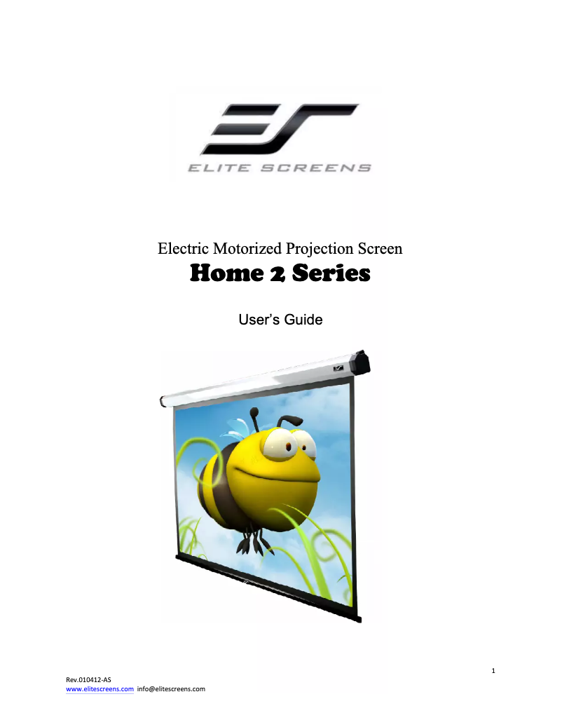 Página nº 1 - Manual de usuario Elite Screens HOME120IWS2