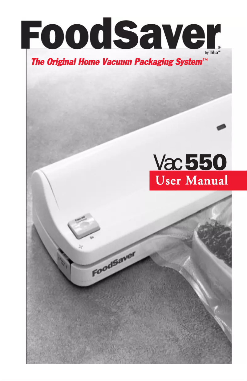 Página 1 del manual Manual de usuario Tilia FoodSaver Vac550