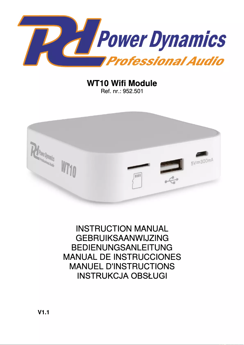 Imagen de la primera página del manual del dispositivo WT10