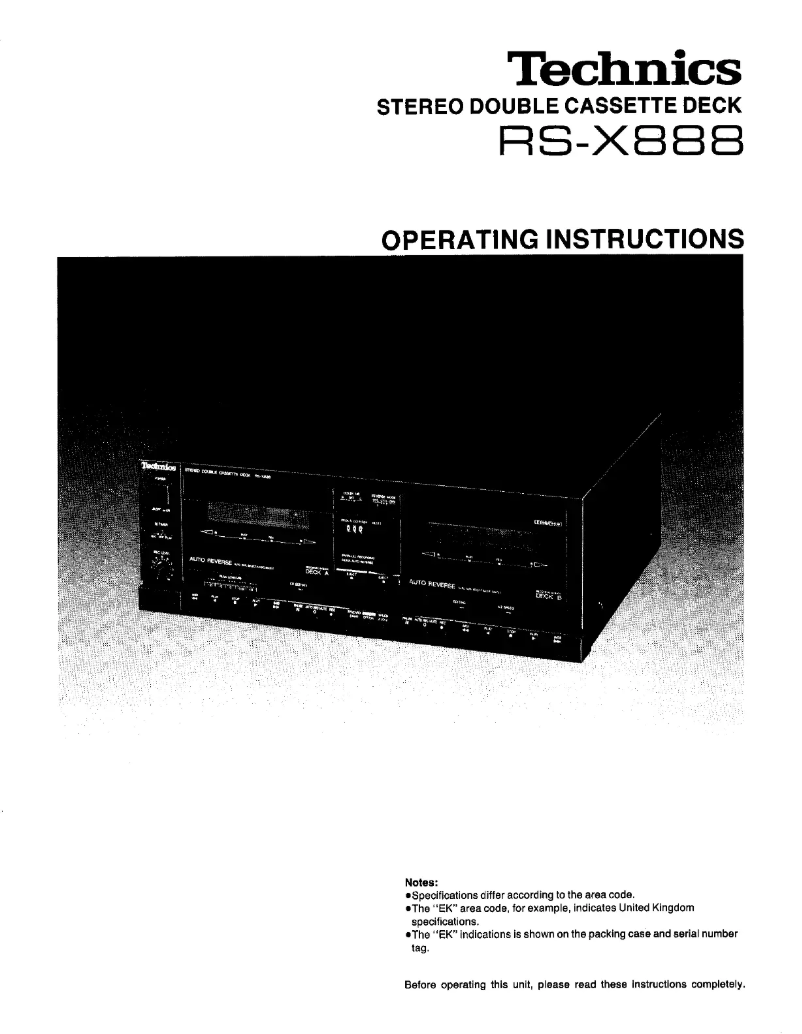 Imagen de la primera página del manual del dispositivo RS-X888