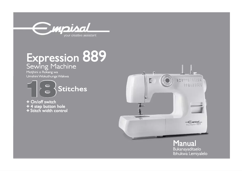 Imagen de la primera página del manual del dispositivo Expression 889