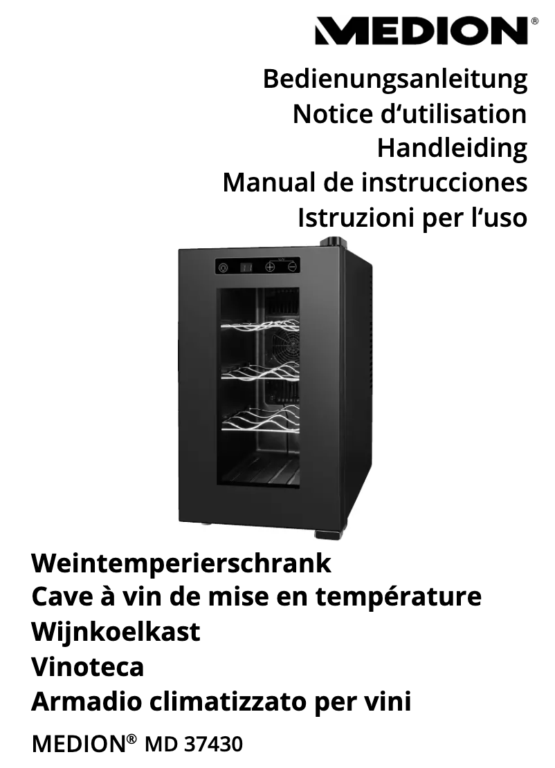 Imagen de la primera página del manual del dispositivo MD 37430