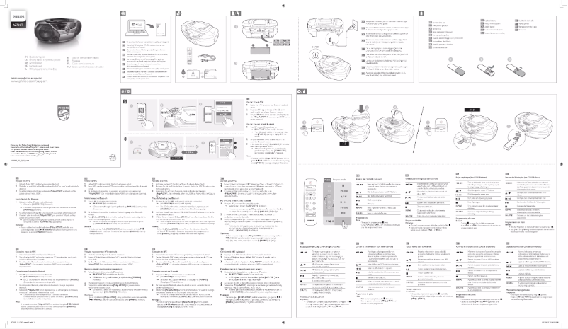 Página 1 del manual Guía de inicio rápido Philips AZ700T