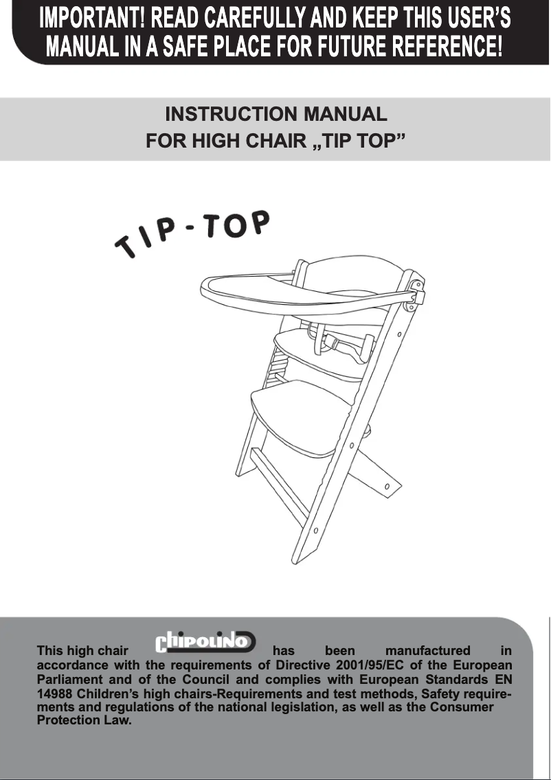 Imagen de la primera página del manual del dispositivo Tip Top