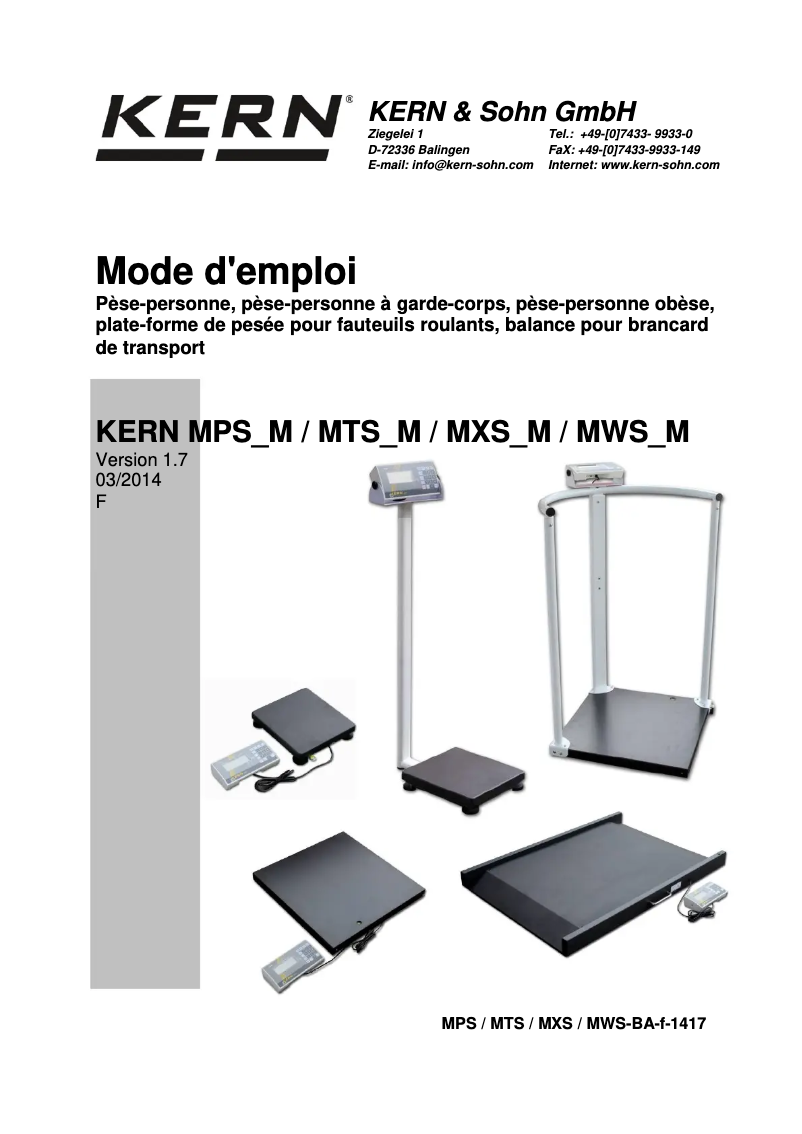 Imagen de la primera página del manual del dispositivo MPS 200K100M