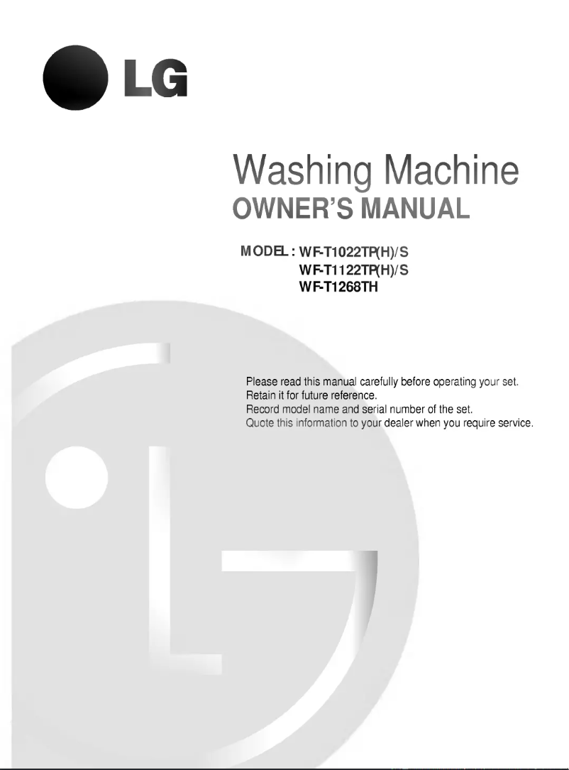 Página 1 del manual Manual de usuario LG WF-T1268THS