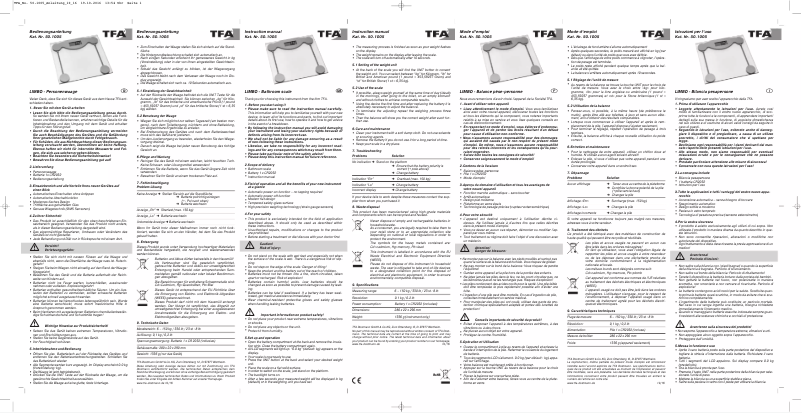 Imagen de la primera página del manual del dispositivo Limbo 50.1005.54
