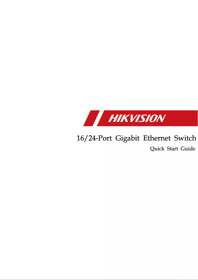 Página 1 del manual Manual de usuario Hikvision DS-3E0524-E