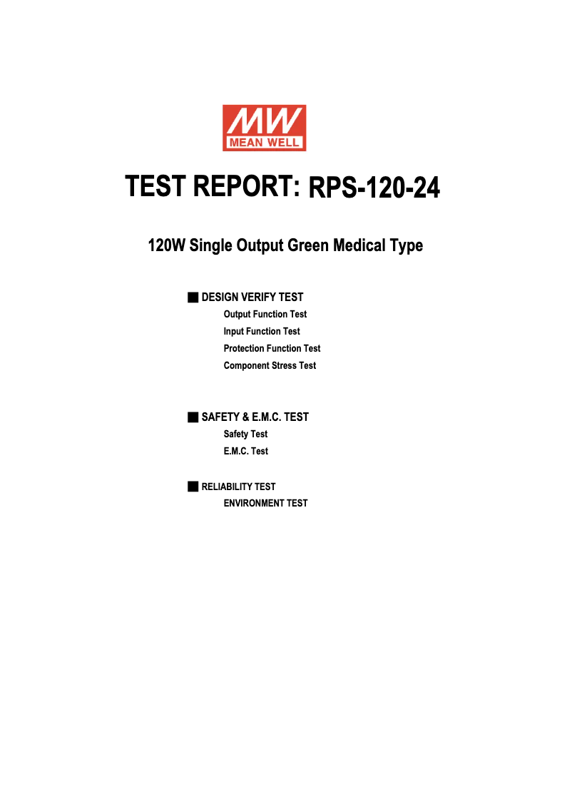 Página 1 del manual Ficha técnica Mean Well RPS-120-24