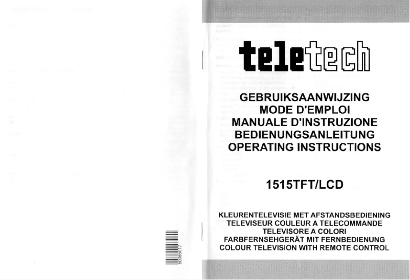 Página 1 del manual Manual de usuario Teletech 1515TFT