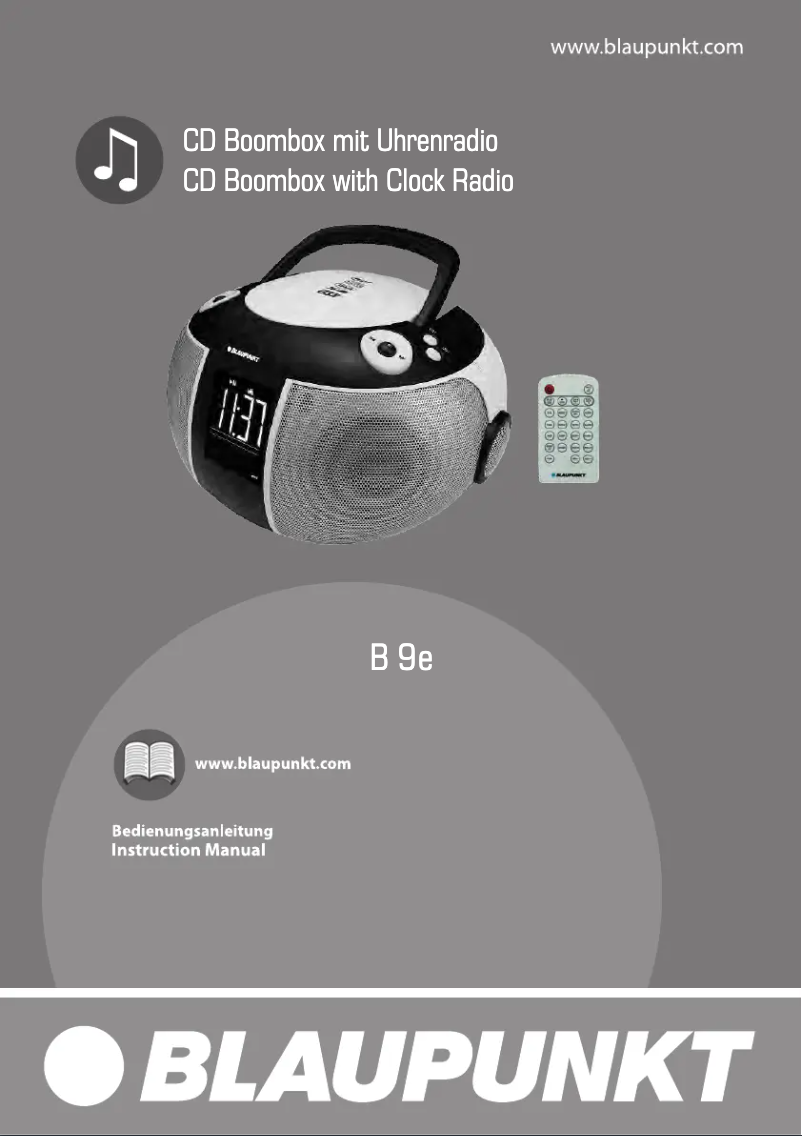 Imagen de la primera página del manual del dispositivo B 9e