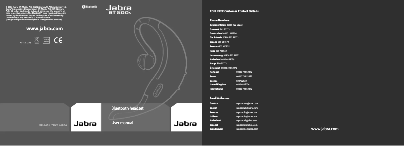 Página 1 del manual Manual de usuario Jabra BT500v