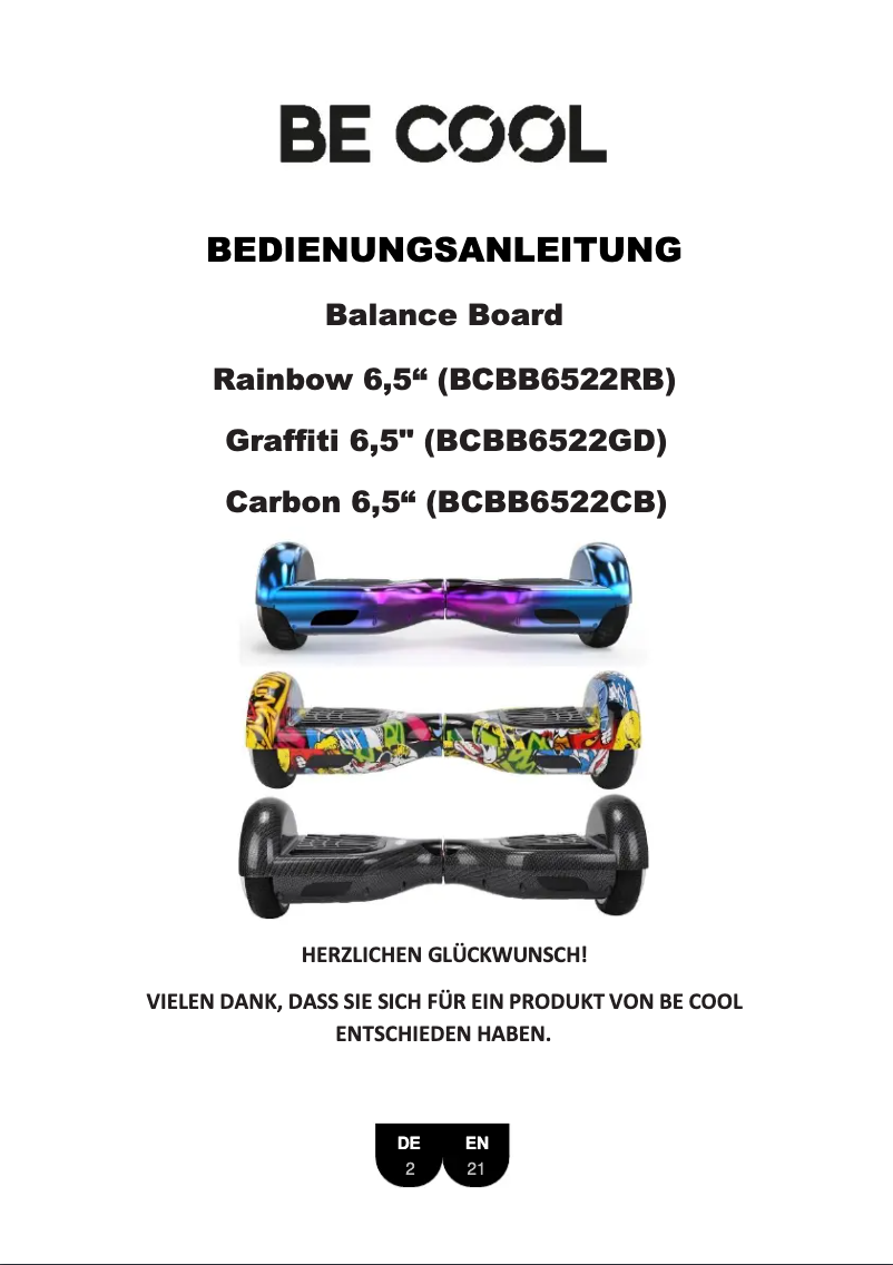 Página 1 del manual Manual de usuario Be Cool BCBB6522RB