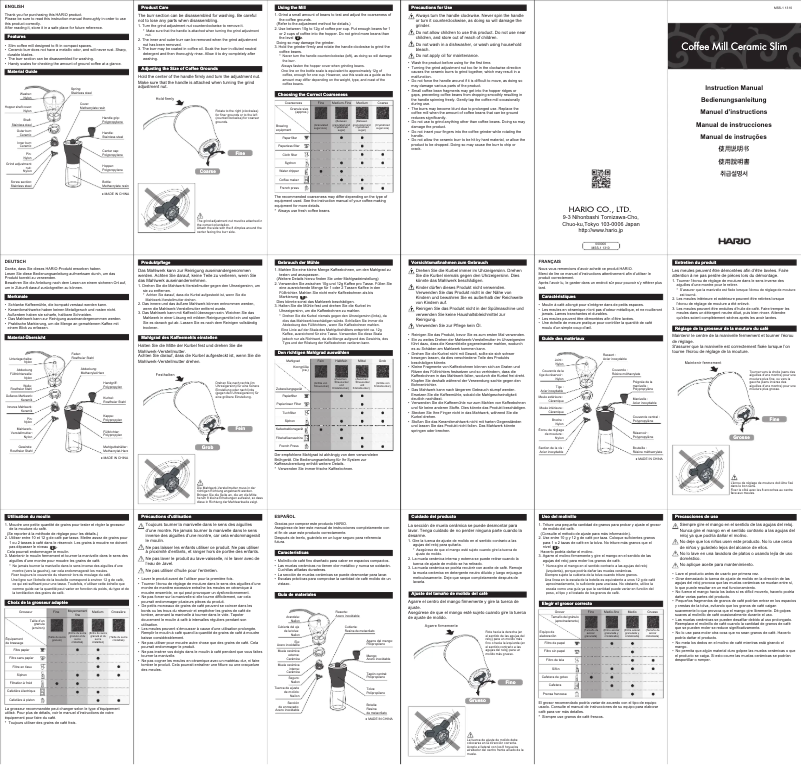 Página 1 del manual Manual de usuario Hario MSCS-2