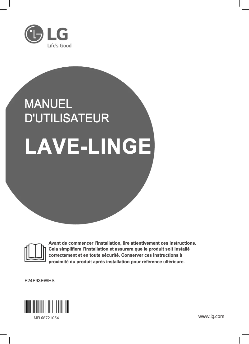 Imagen de la primera página del manual del dispositivo F24F93EWHS