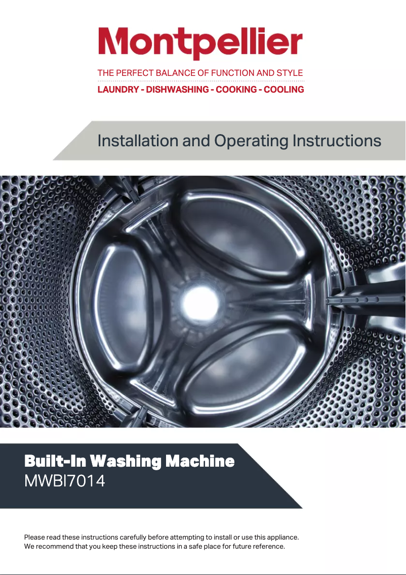 Página 1 del manual Manual de usuario Montpellier MWBI7014