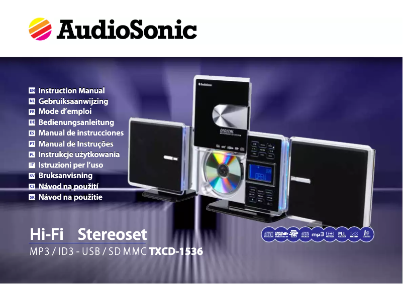 Página 1 del manual Manual de usuario AudioSonic TXCD-1536