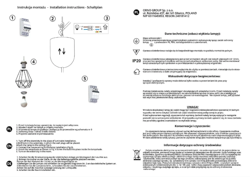 Imagen de la primera página del manual del dispositivo AD-LD-6265BE27M