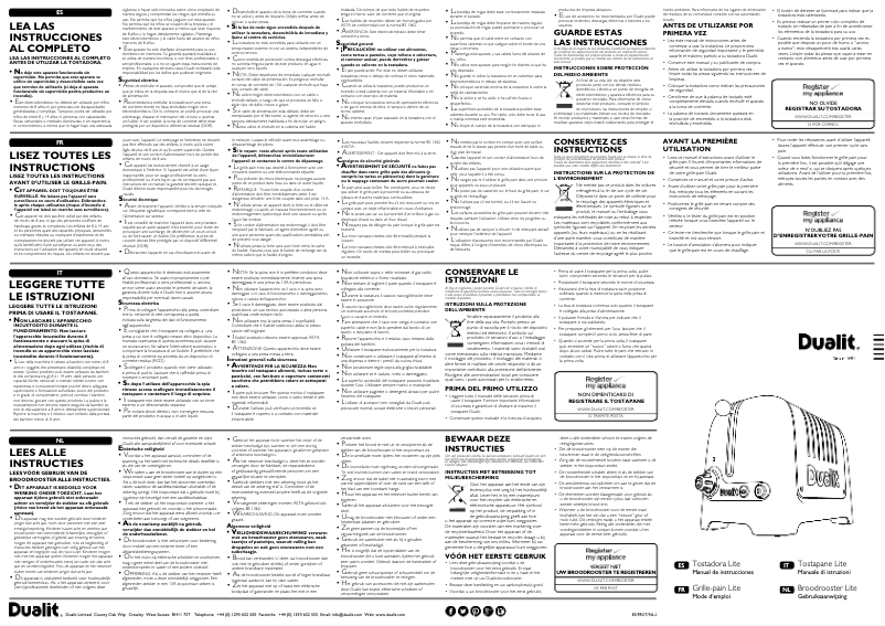 Página 1 del manual Manual de usuario Dualit Lite Gloss 2 Slot Long