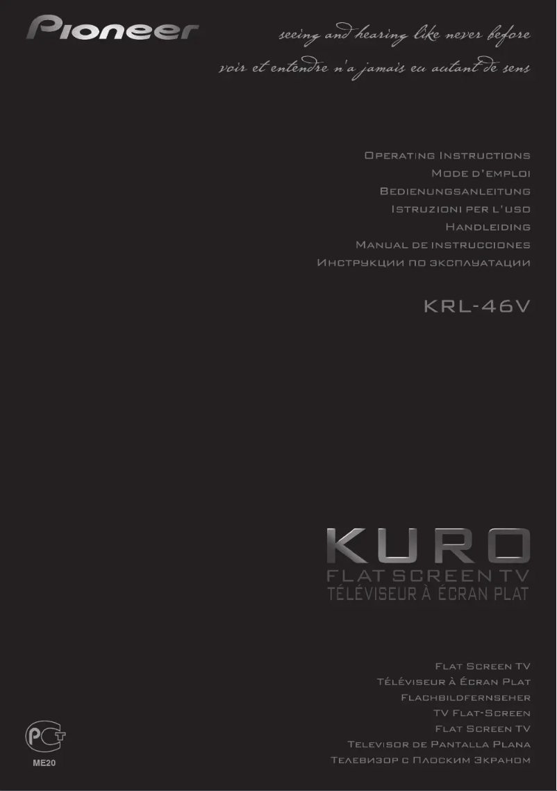 Página 1 del manual Manual de usuario Pioneer KRL-46V