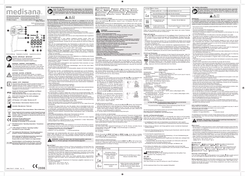 Imagen de la primera página del manual del dispositivo TM A77