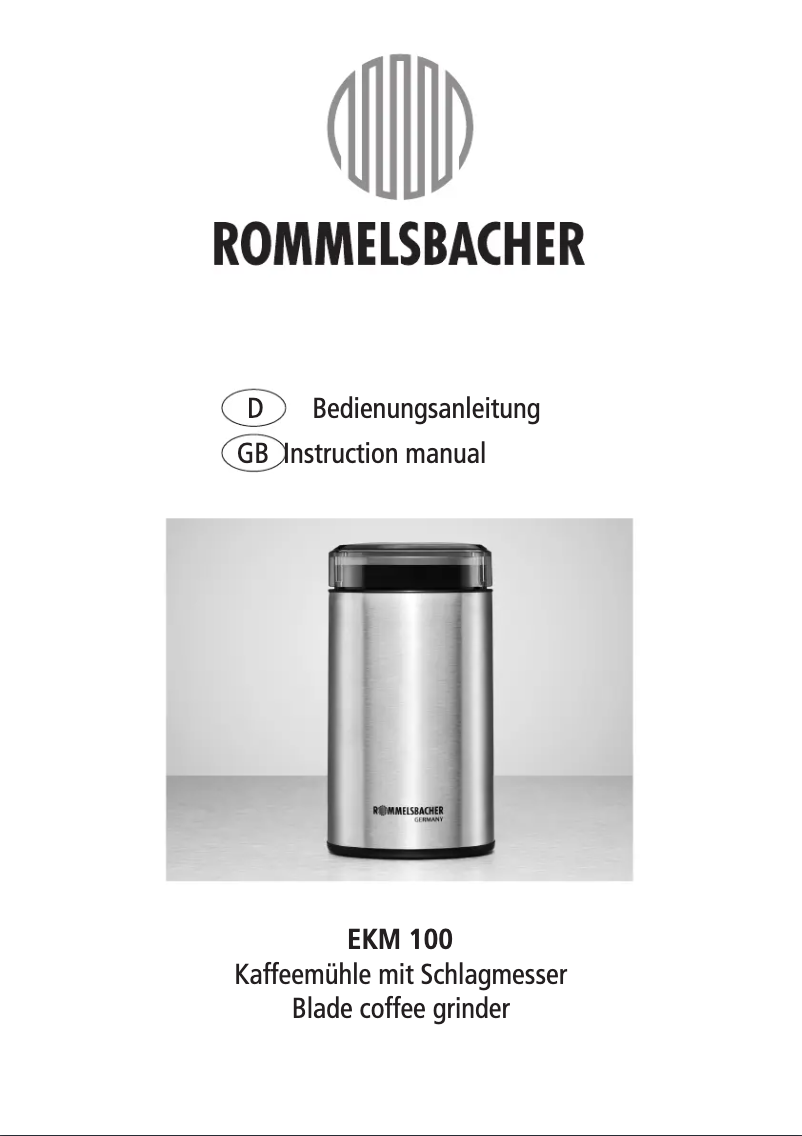 Imagen de la primera página del manual del dispositivo EKM 100