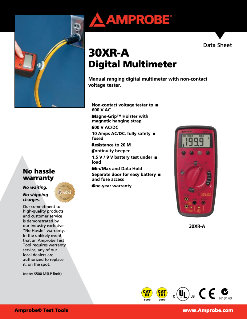 Imagen de la primera página del manual del dispositivo 30XR-A