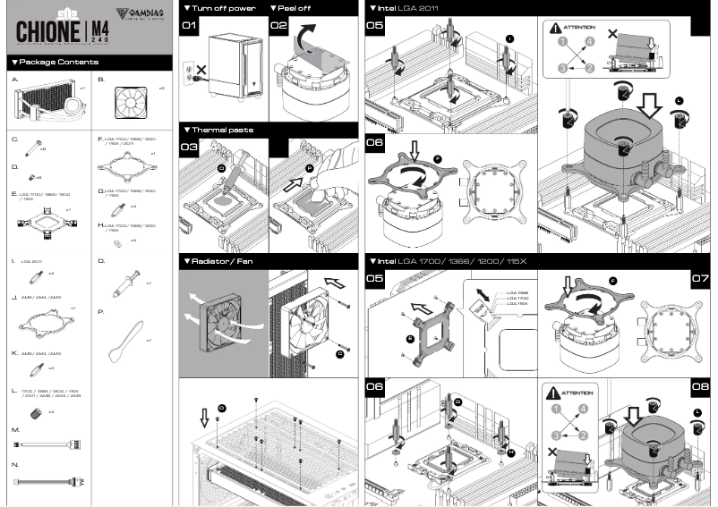 Imagen de la primera página del manual del dispositivo Chione M4-240