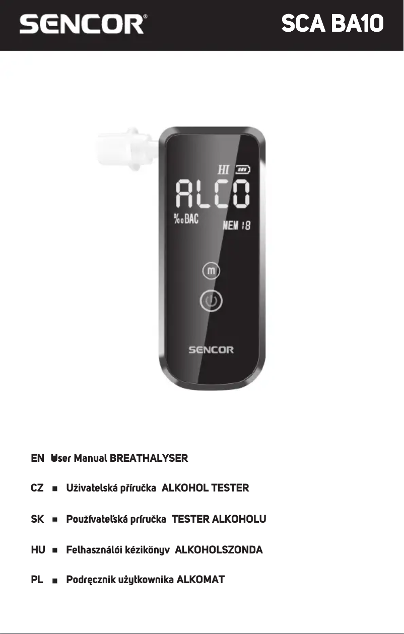 Página 1 del manual Manual de usuario Sencor SCA BA10