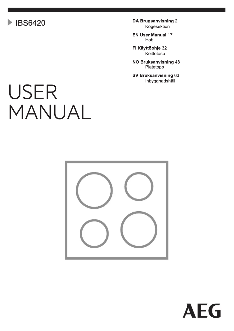Página nº 1 - Manual de usuario AEG IBS6420