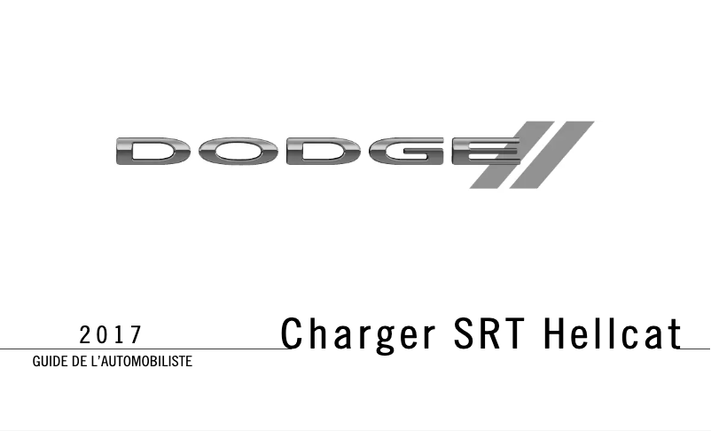 Imagen de la primera página del manual del dispositivo Charger SRT (2017)