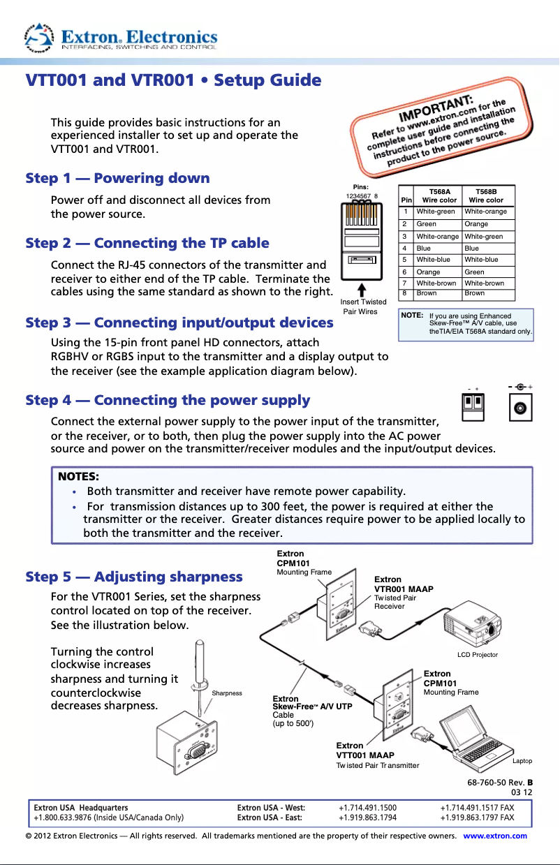 Imagen de la primera página del manual del dispositivo VTT001