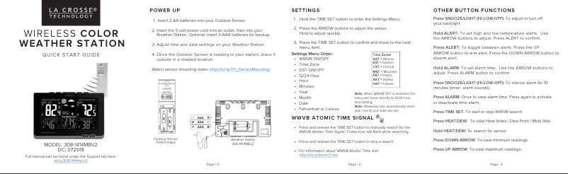 Imagen de la primera página del manual del dispositivo 308-1414MBV3