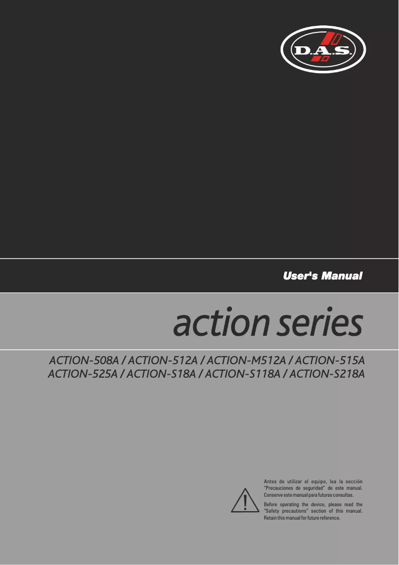 Imagen de la primera página del manual del dispositivo Action-525A