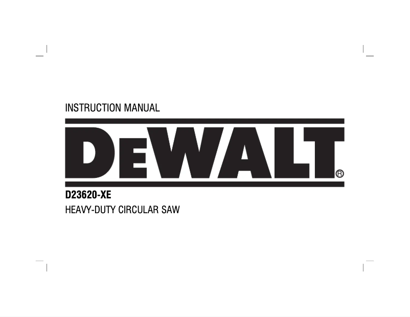 Página 1 del manual Manual de usuario DeWalt D23620