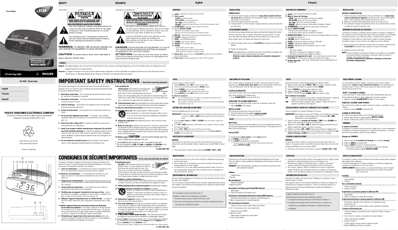 Página 1 del manual Manual de usuario Philips AJ3120