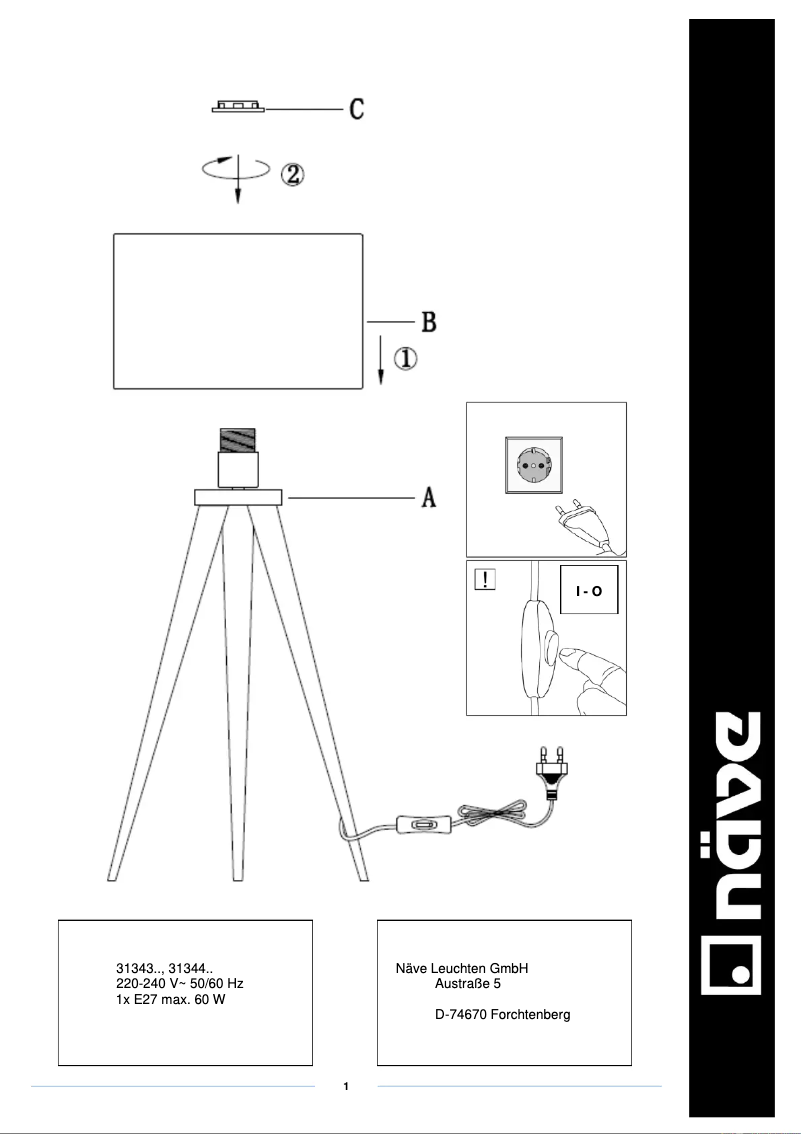 Imagen de la primera página del manual del dispositivo Tripod