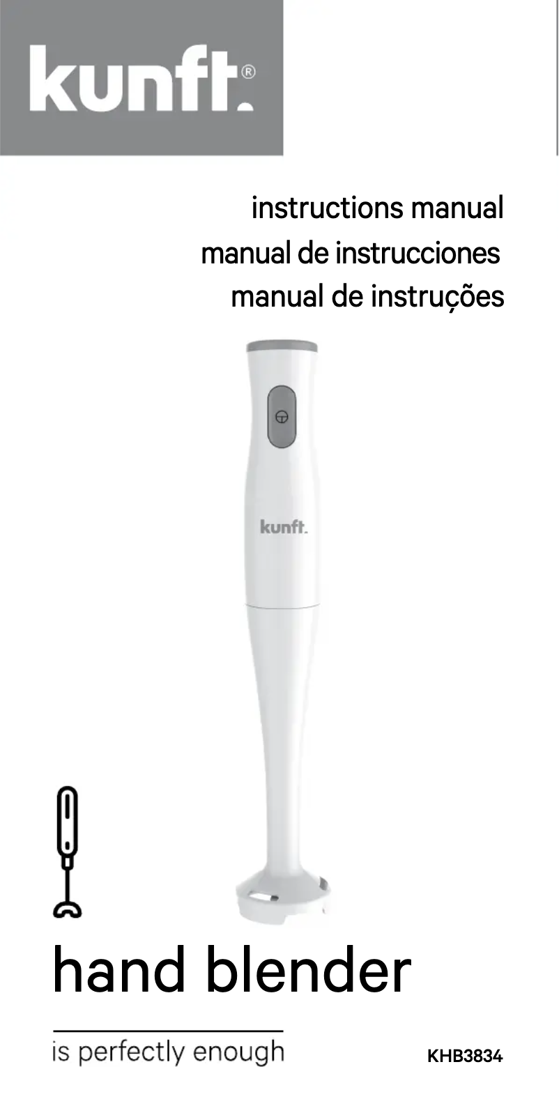 Página 1 del manual Manual de usuario Kunft KHB3834