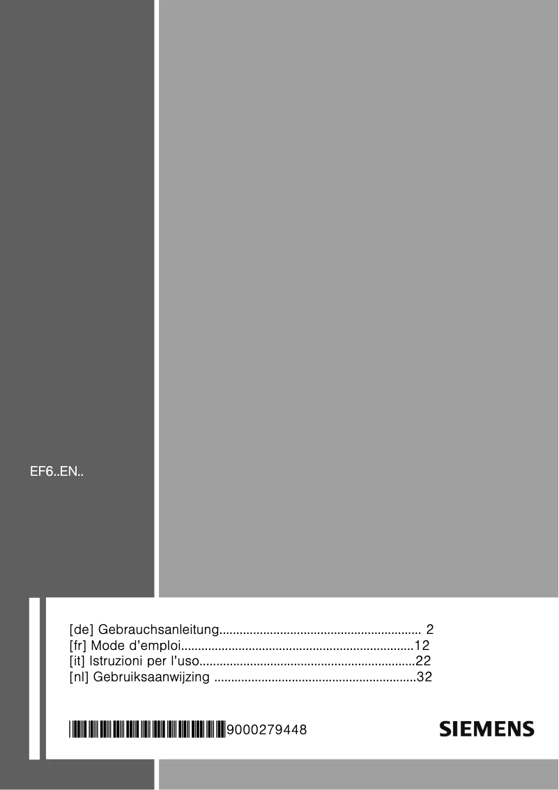 Página nº 1 - Manual de usuario Siemens EF645EN21