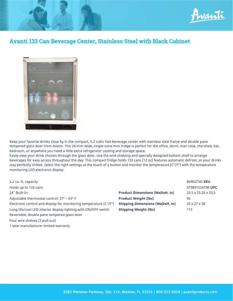 Imagen de la primera página del manual del dispositivo BVB52T4S