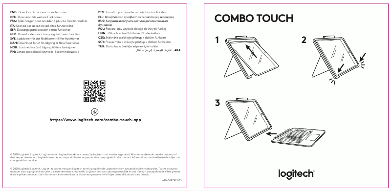 Página nº 1 - Manual de usuario Logitech Combo Touch