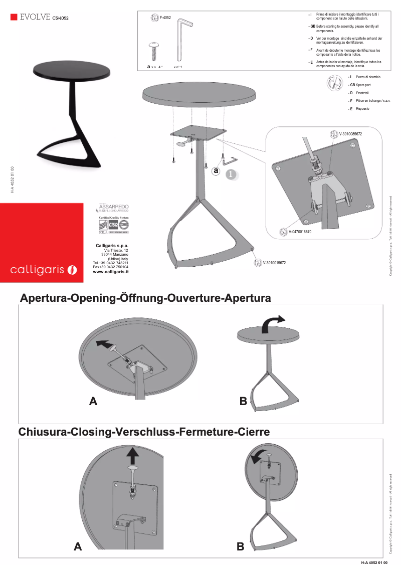 Imagen de la primera página del manual del dispositivo Evolve CS/4052-A D60