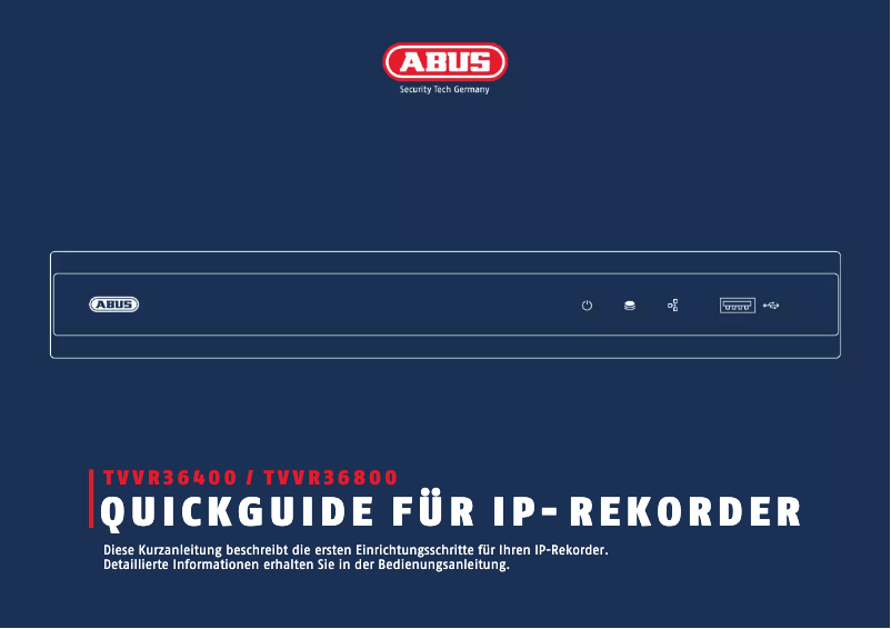 Imagen de la primera página del manual del dispositivo TVVR36800