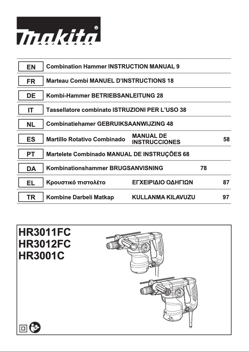 Imagen de la primera página del manual del dispositivo HR3011FCJ