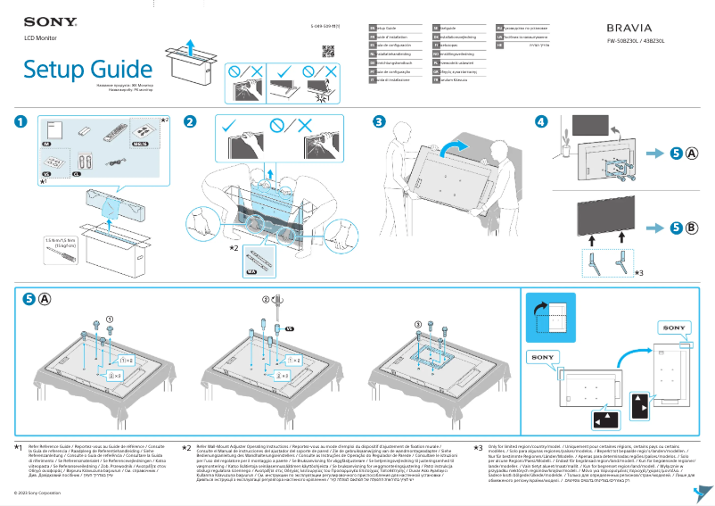 Imagen de la primera página del manual del dispositivo FW-43BZ30L