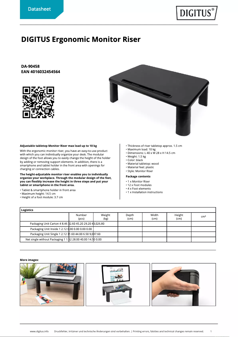 Página nº 1 - Manual de usuario Digitus DA-90458
