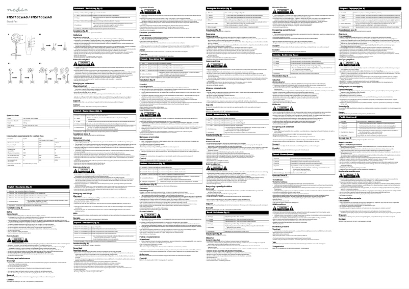 Página 1 del manual Manual de usuario Nedis FNST10CWT40